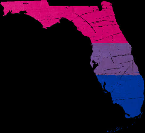 Bisexual Flag Overlay Map