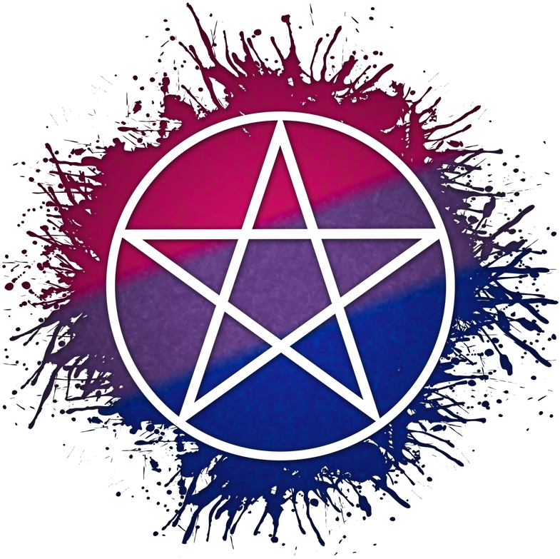 Bisexual Pride Pentagram Splash
