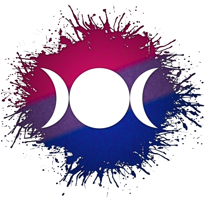 Bisexual Pride Symbol Splatter Background