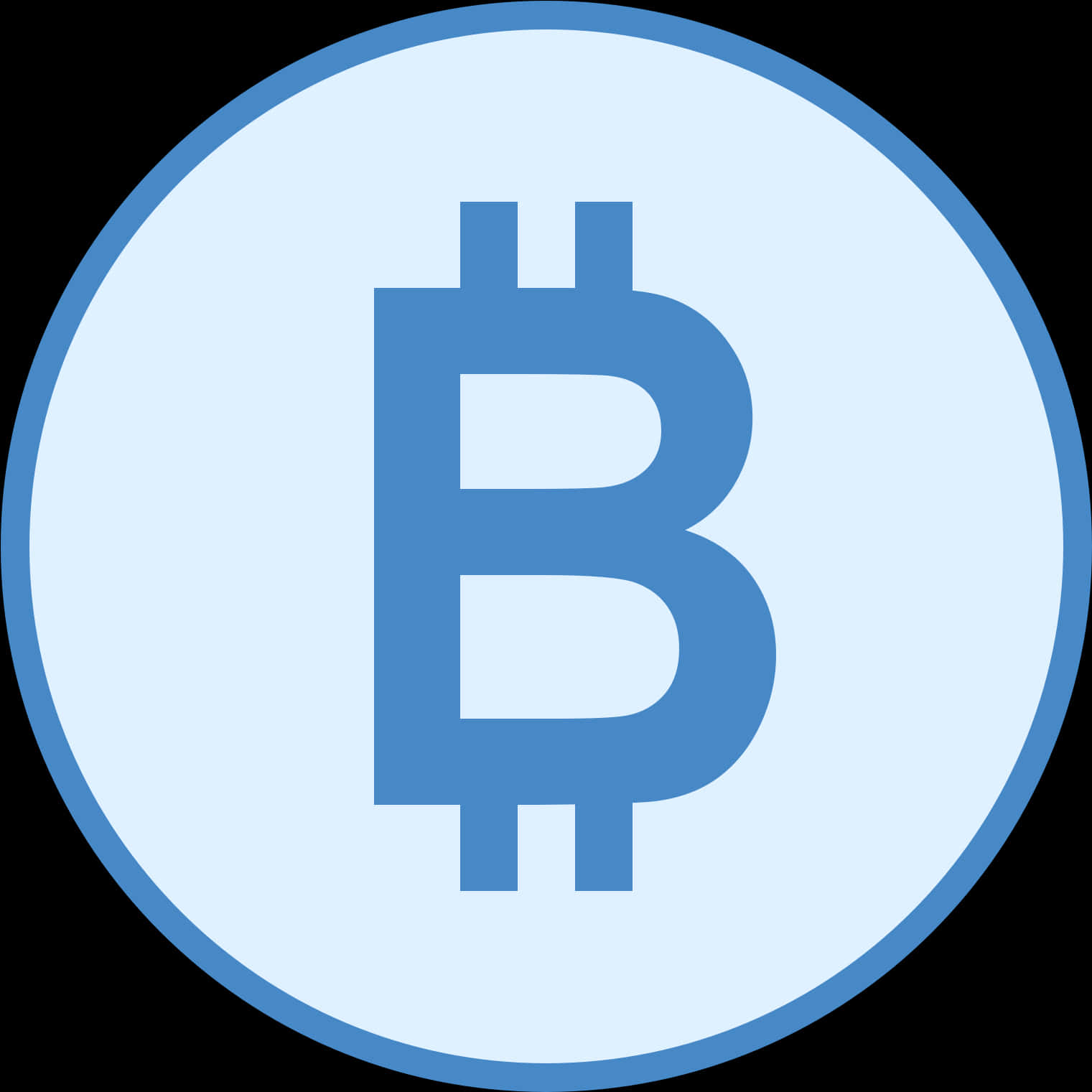 Bitcoin Logo Blue Circle