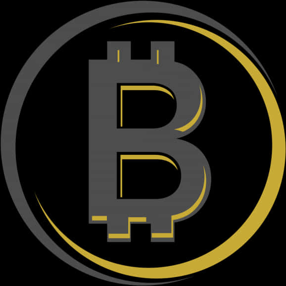 Bitcoin Logo Goldand Black