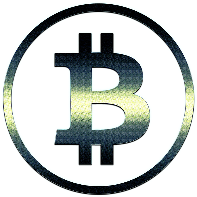 Bitcoin Logo Metallic Texture