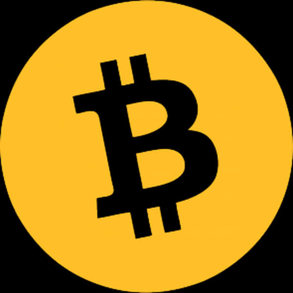 Bitcoin Logoon Yellow Background