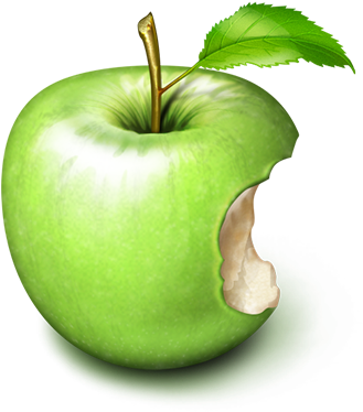 Bitten Green Apple