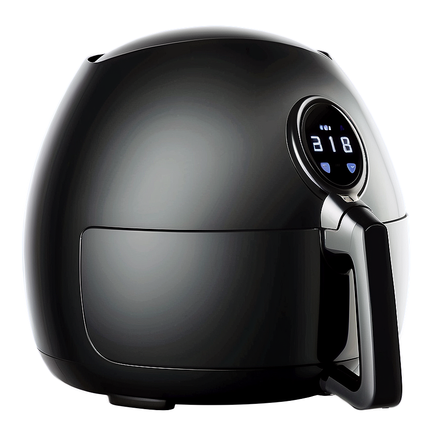 Black Air Fryer Electric Device Png 06272024