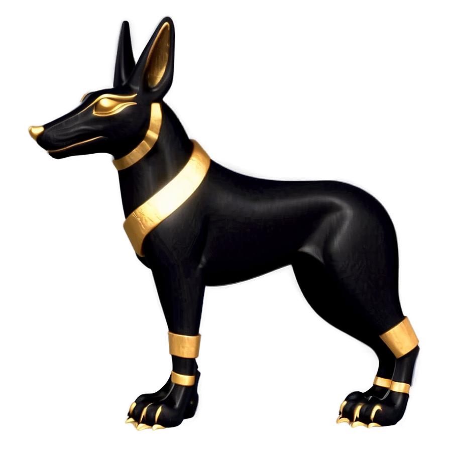 Black And Gold Anubis Png 49