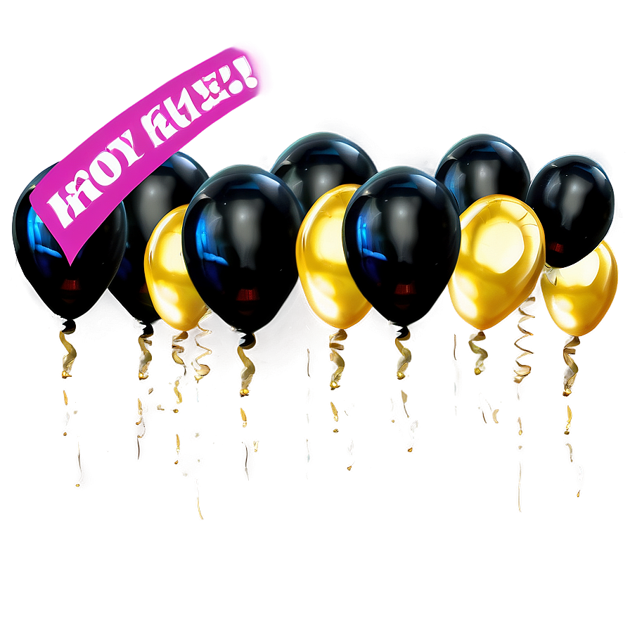 Black And Gold Balloons A