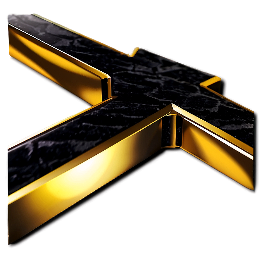 Black And Gold Cross Png Hvb82