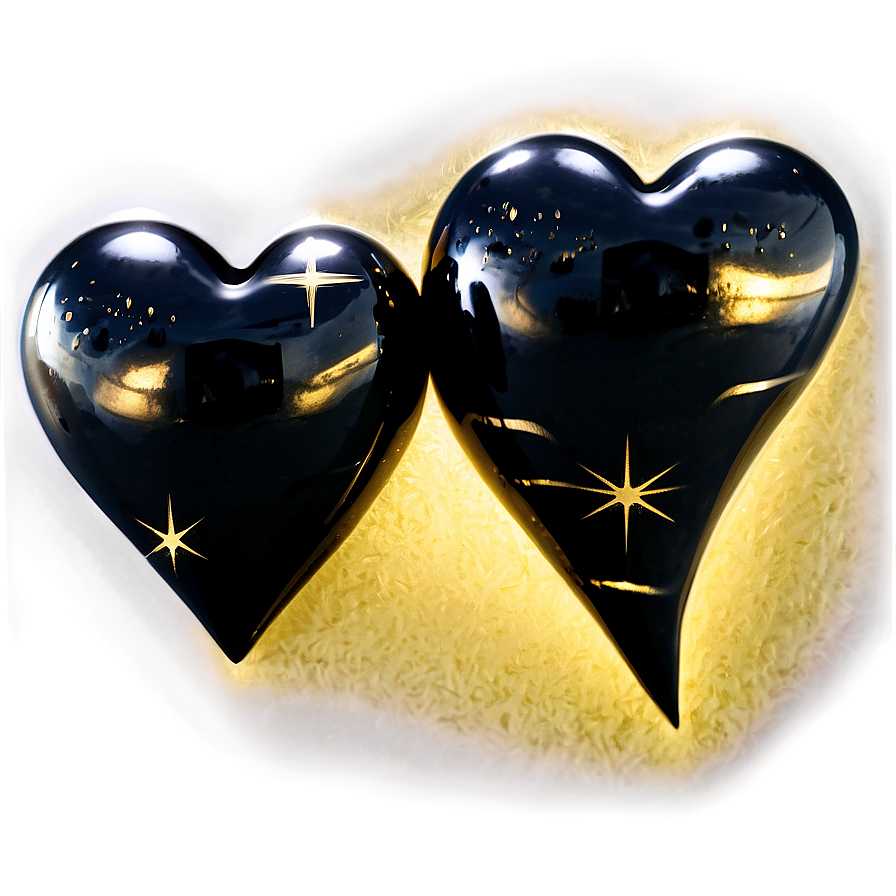 Black And Gold Heart Png 71