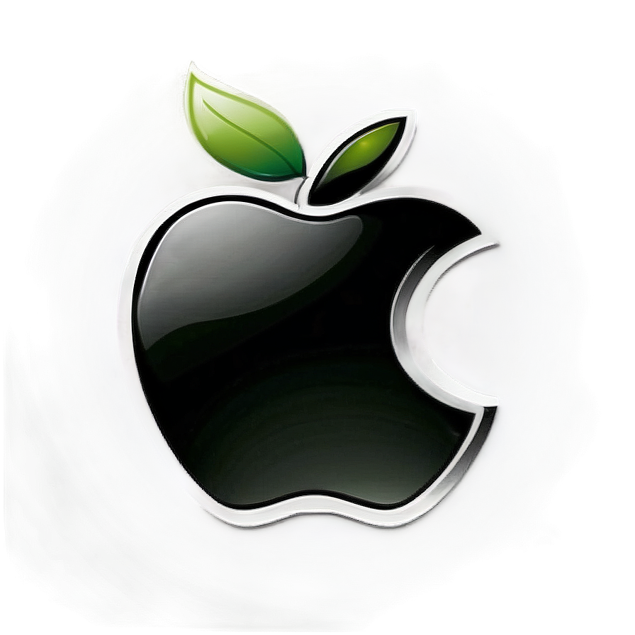 Black And White Apple Logo Png Yin