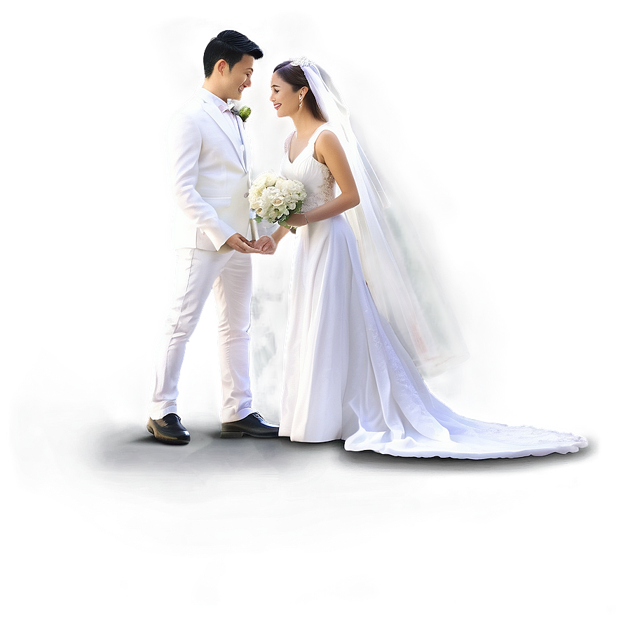 Black And White Bride And Groom Png 06262024