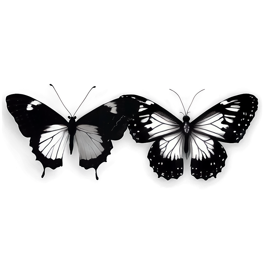Black And White Butterflies Png 44