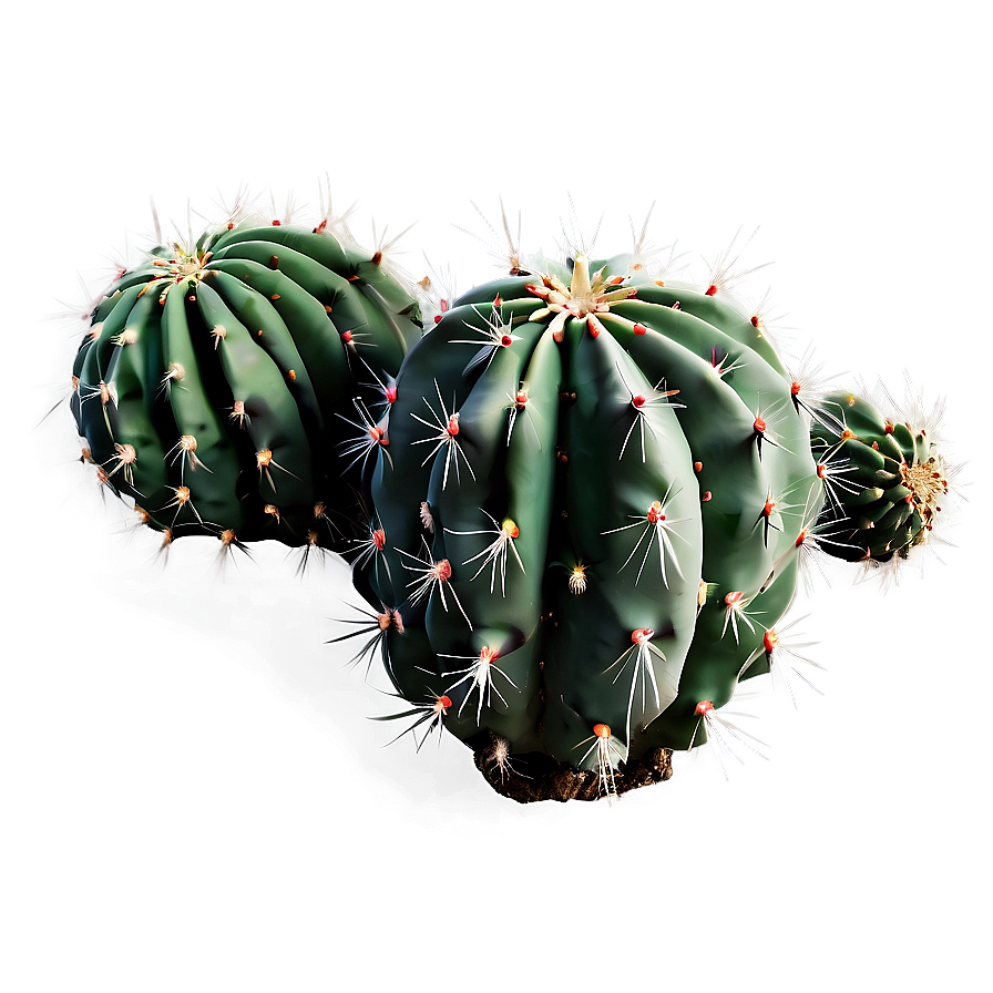 Black And White Cactus Png 05032024