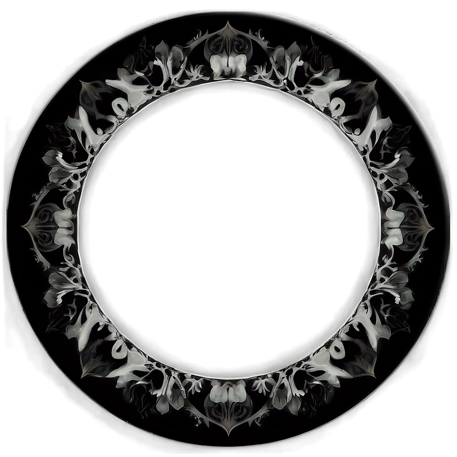 Black And White Circle Frame Png Gwb