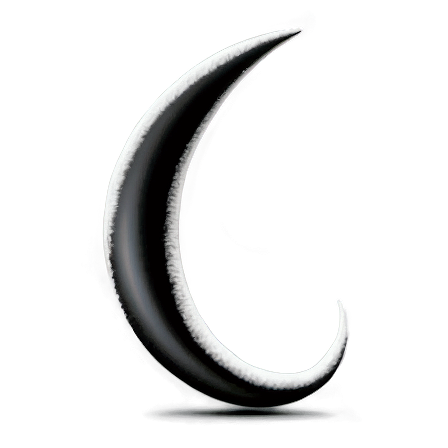 Black And White Crescent Png 53