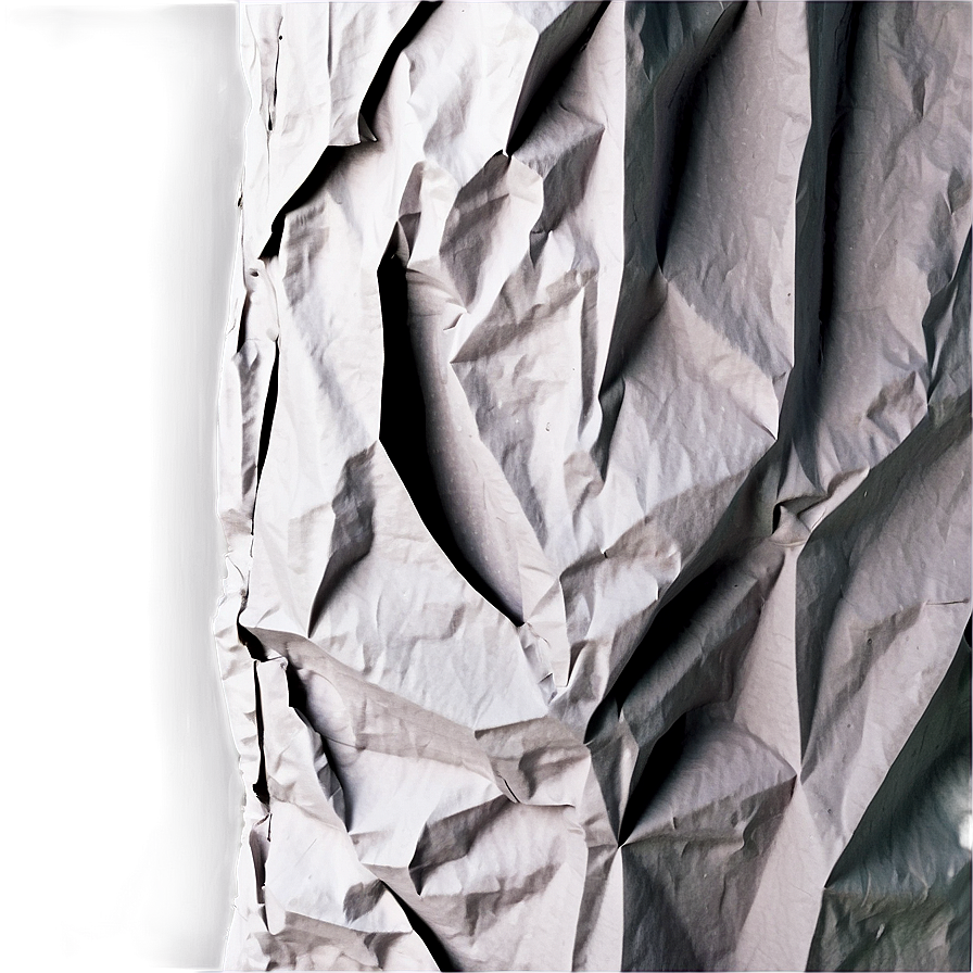 Black And White Crumpled Paper Png 67