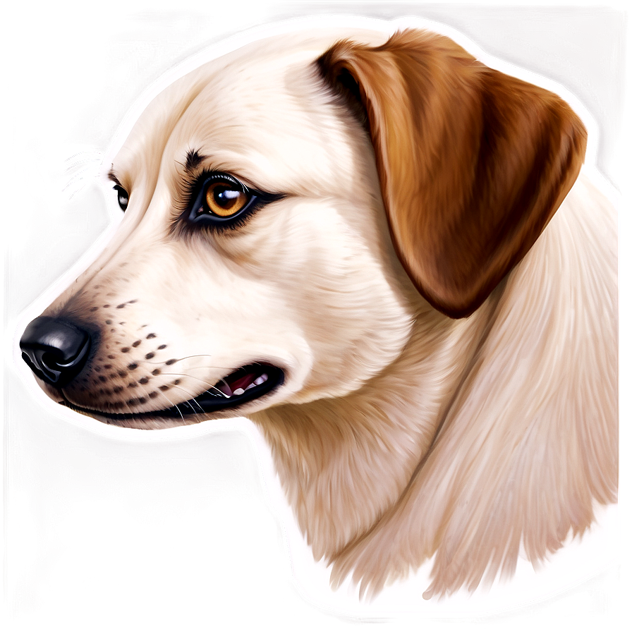 Black And White Dog Head Png 30