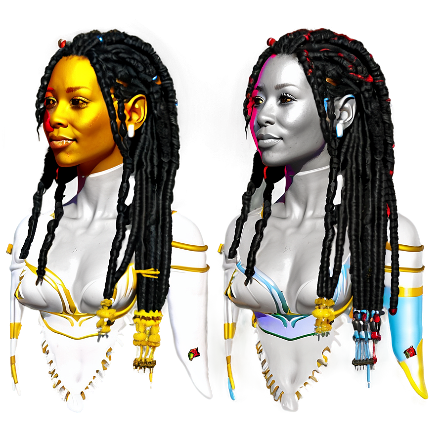 Black And White Dreads Png Xrf