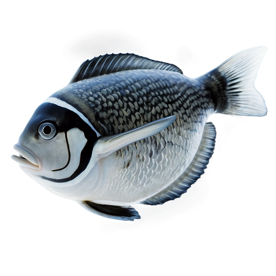 Black And White Fish Transparent Png 05262024