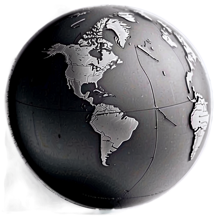 Black And White Globe C