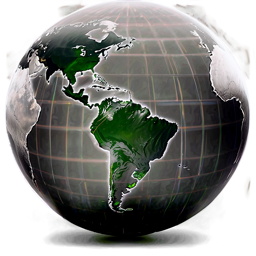 Black And White Globe For Science Png 06282024