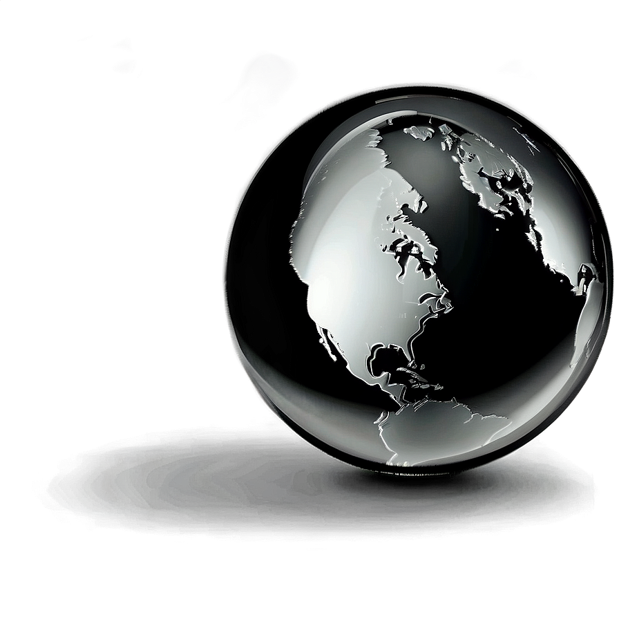 Black And White Globe For Web Design Png Bwg