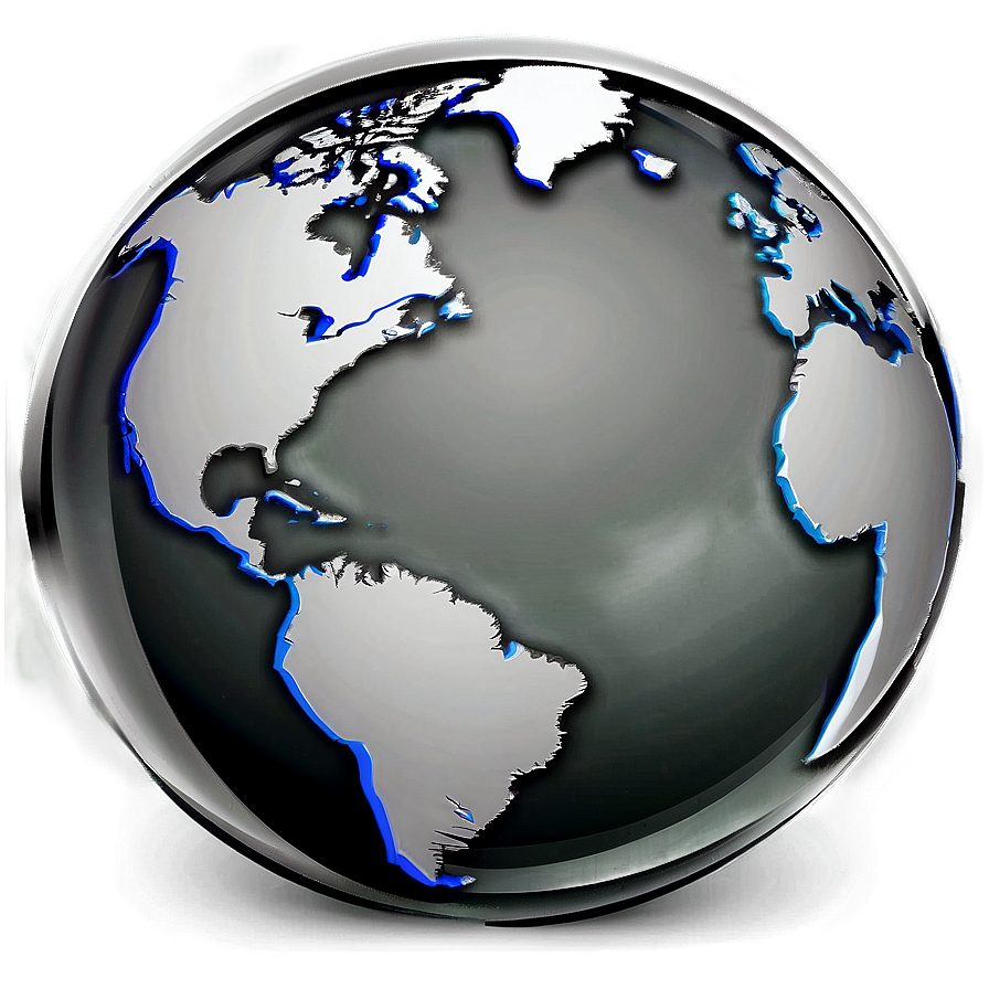 Black And White Globe Sketch Png 46