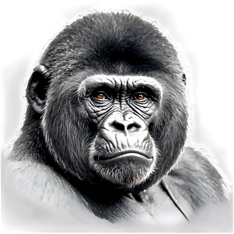 Black And White Gorilla Png 19