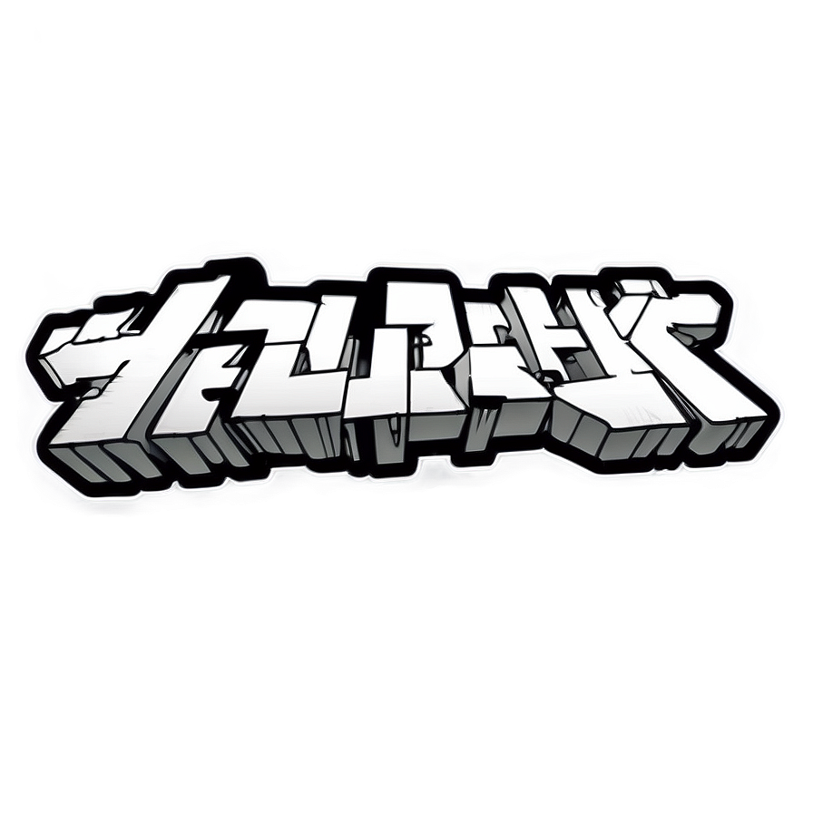 Black And White Graffiti Png 05032024