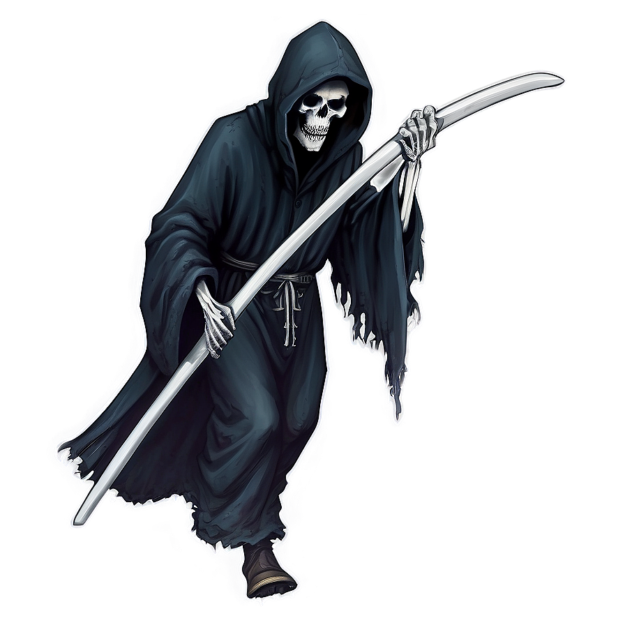 Black And White Grim Reaper Png Gfv2
