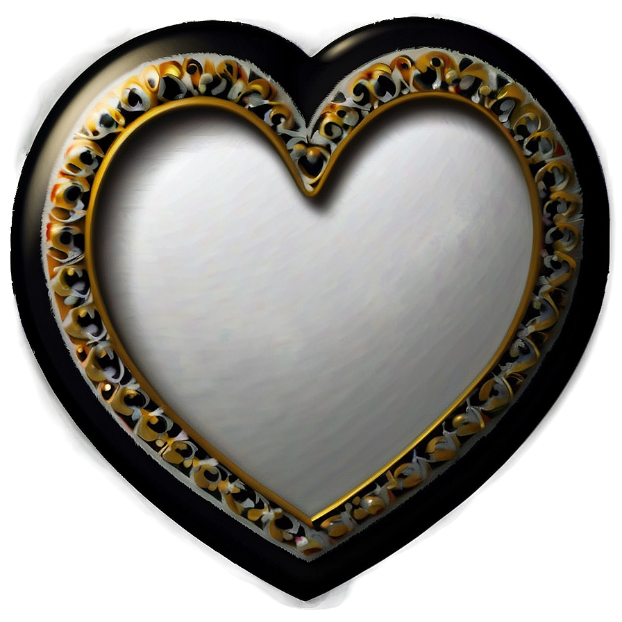 Black And White Heart Clipart Png Kvw