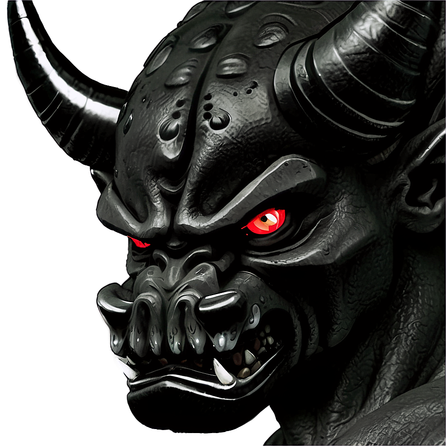 Black And White Oni Art Png Iyb14