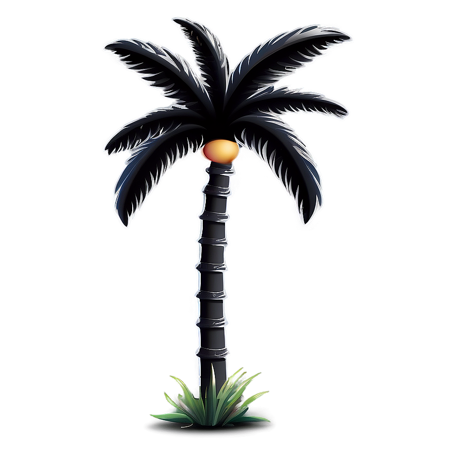 Black And White Palm Tree Emoji Png Gie