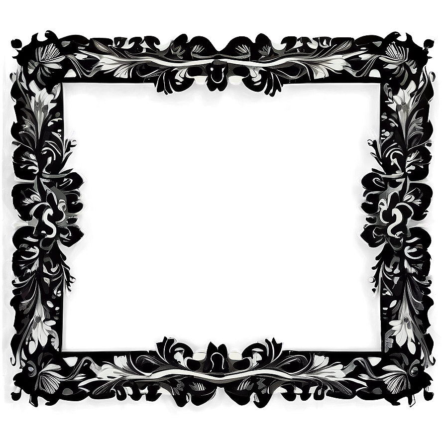 Black And White Photo Border Png 06262024