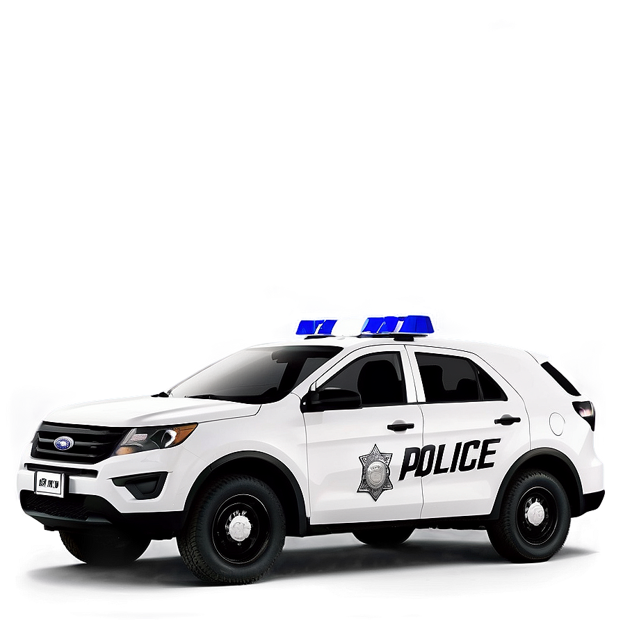 Black And White Police Car Png 97