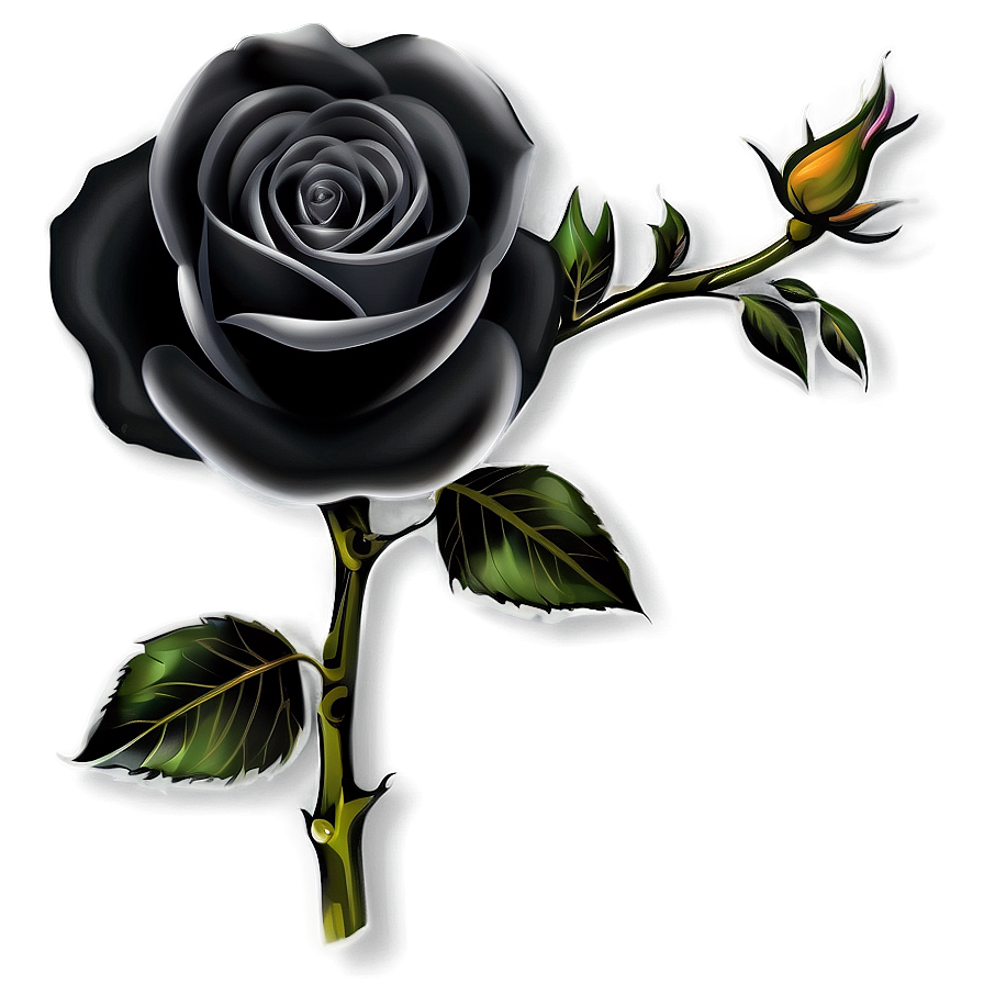 Black And White Rose Tattoo Png Isp