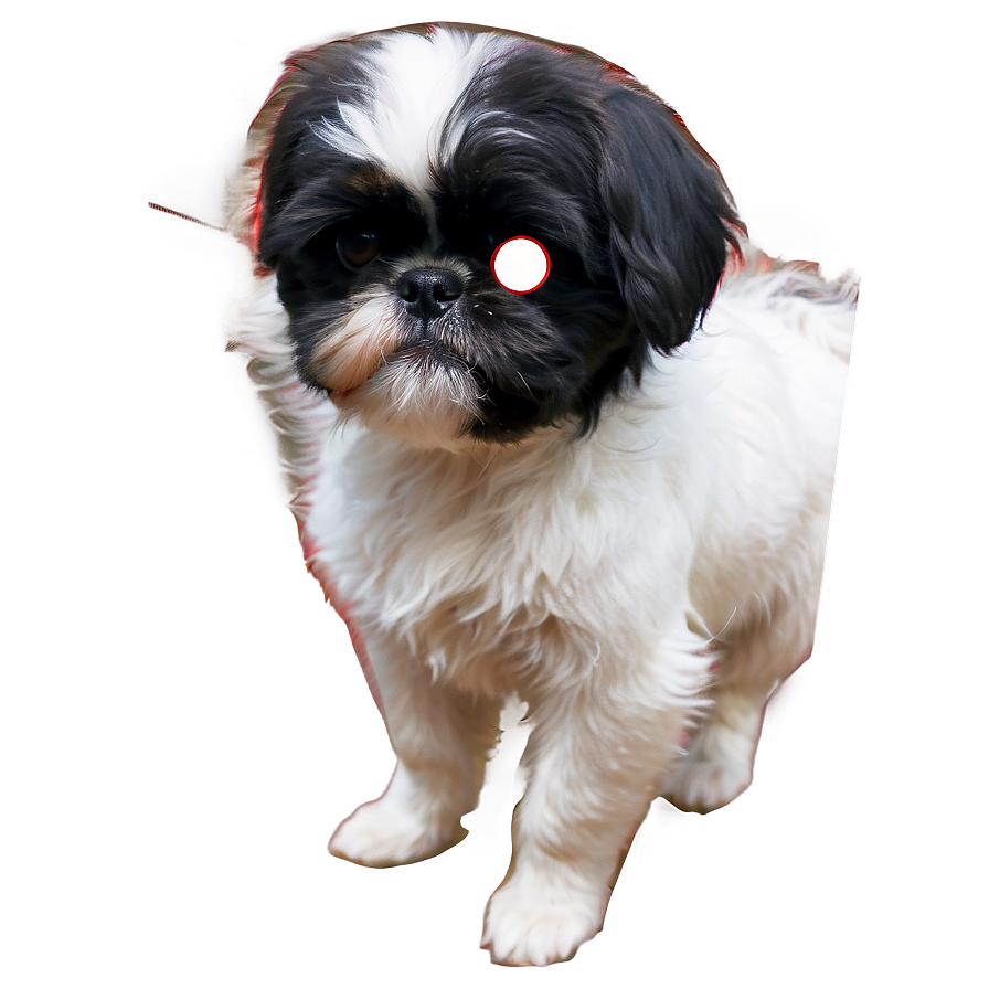 Black And White Shih Tzu Png 1