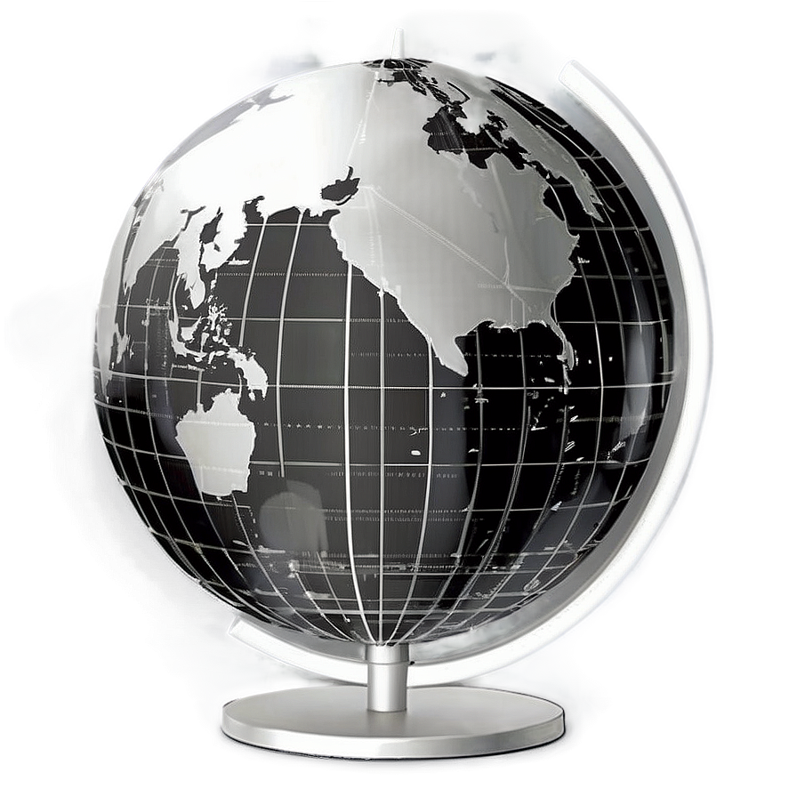 Black And White Spinning Globe Png 63