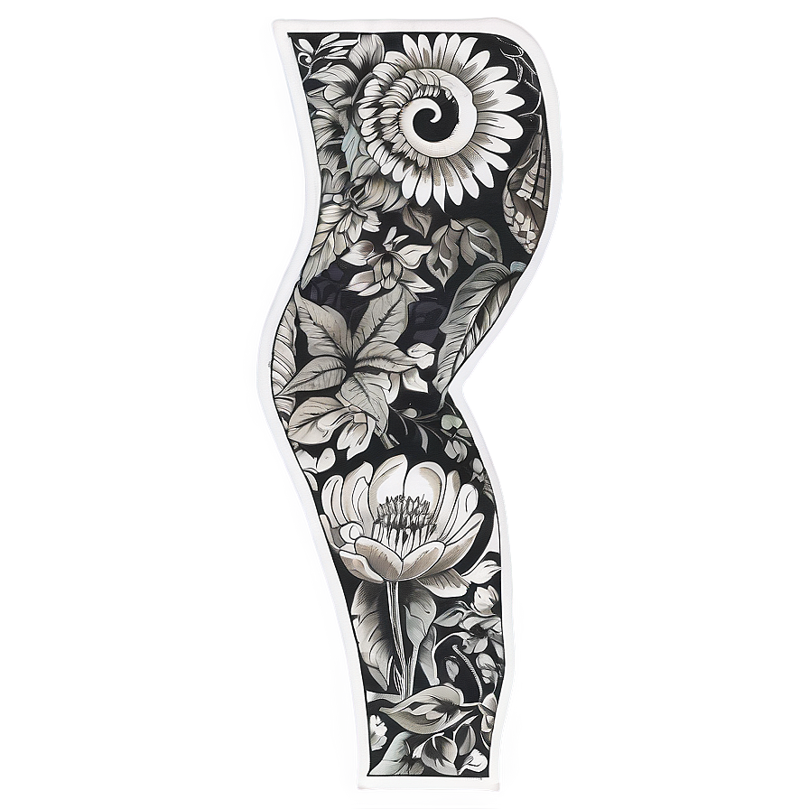 Black And White Tattoo Sleeve Png Gjo