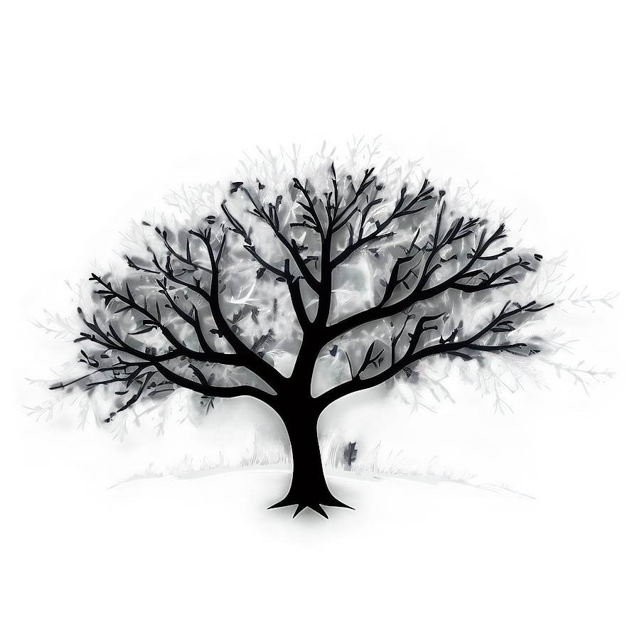 Black And White Tree Silhouette Png Bdd