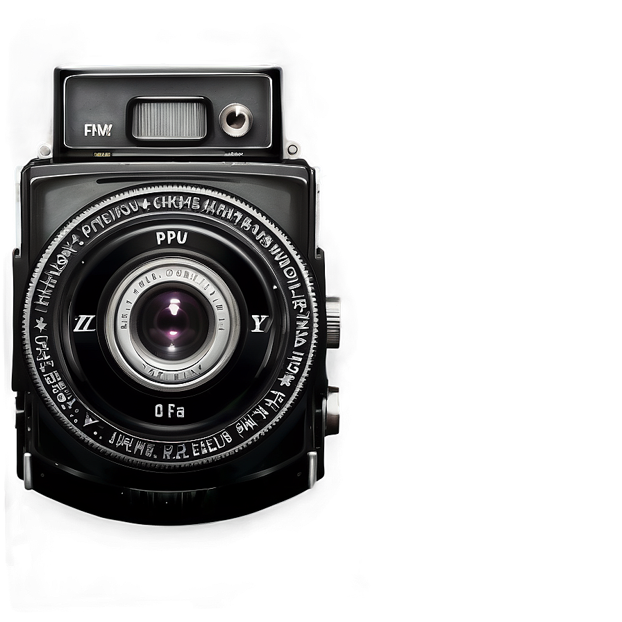 Black And White Vintage Camera Png Xlh