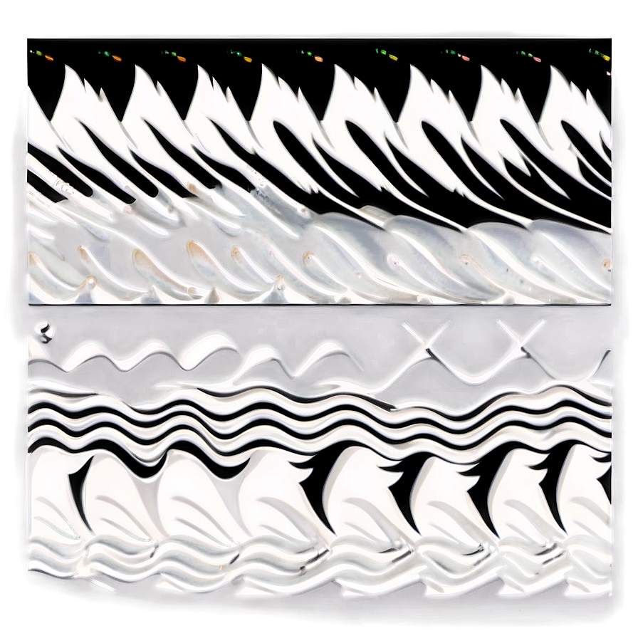 Black And White Wave Pattern Png Qet