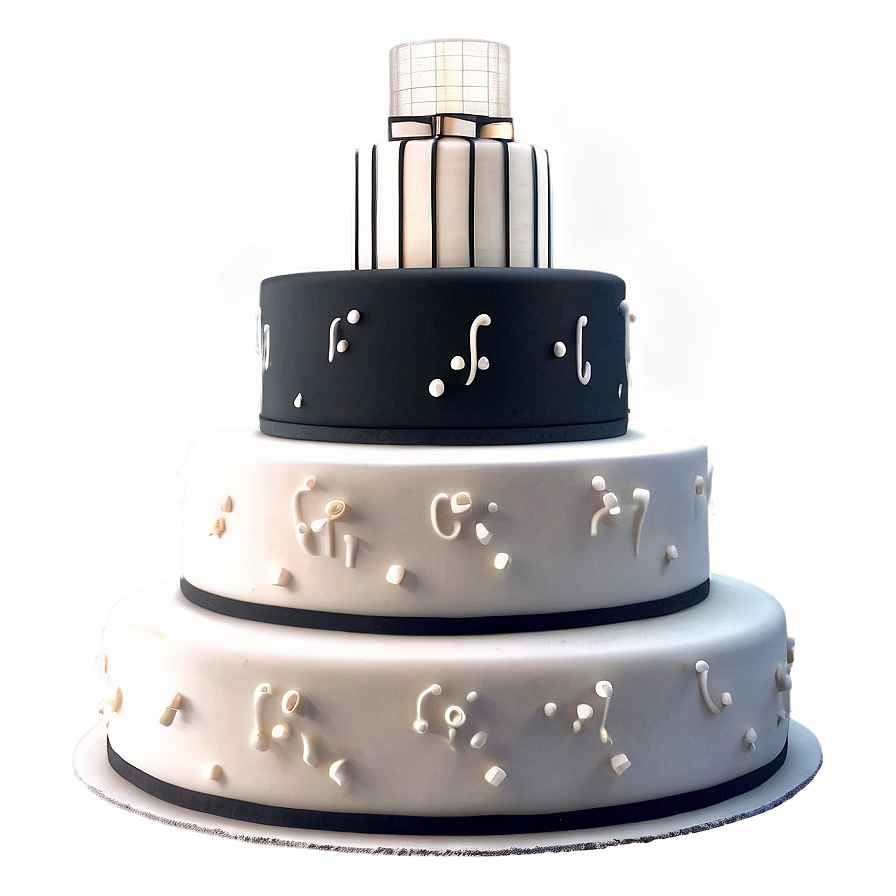 Black And White Wedding Cake Png 21