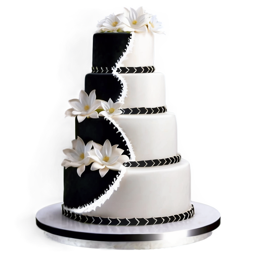 Black And White Wedding Cake Png Xoq