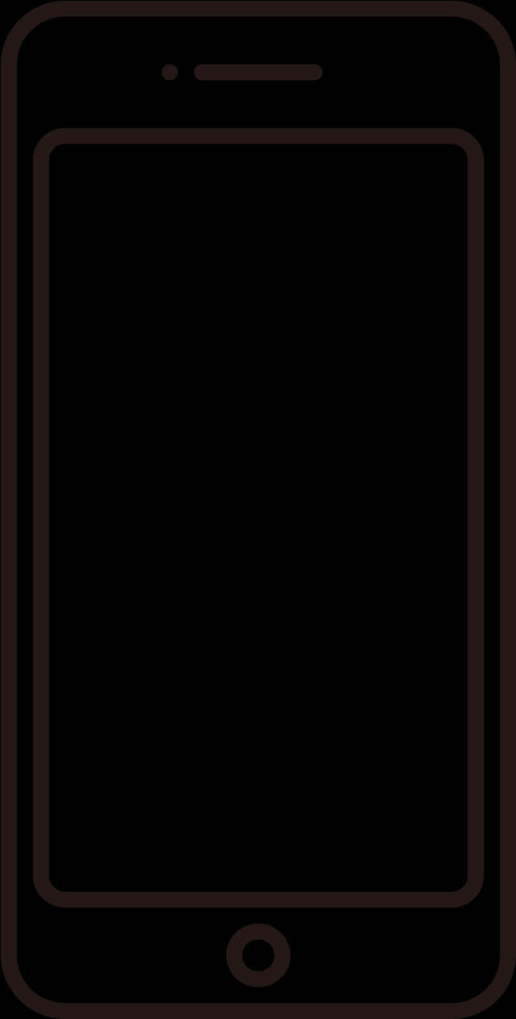 Black Android Smartphone Outline