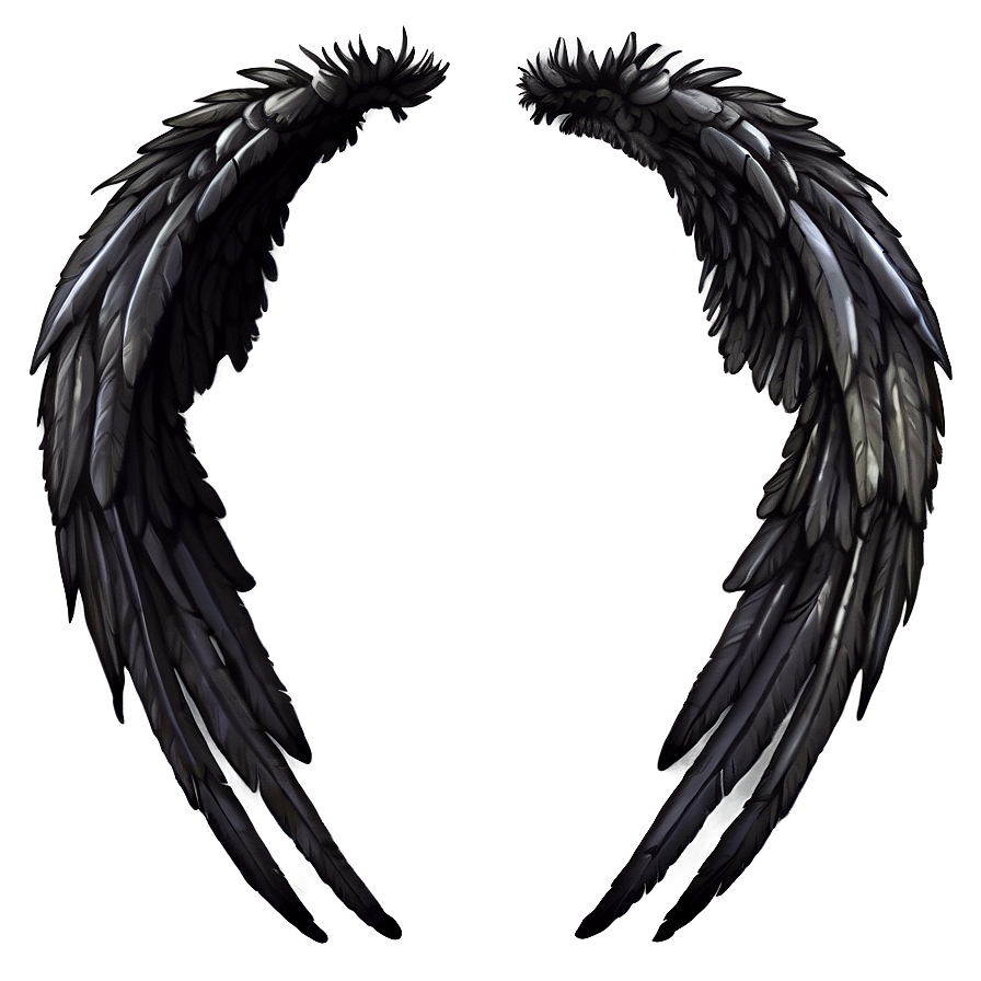 Black Angel Wings Drawing Png Oyd54