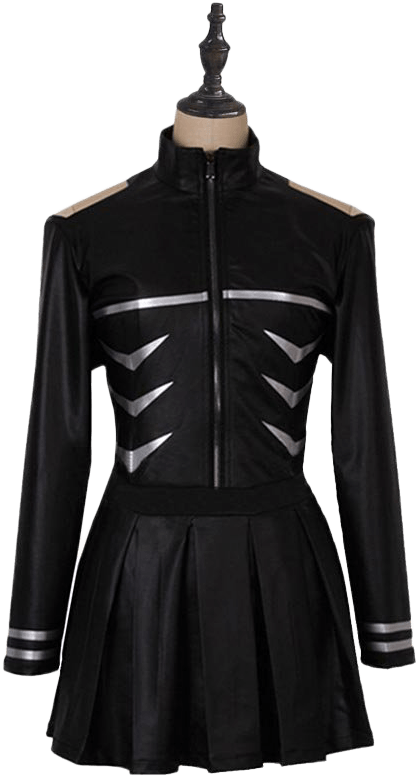 Black Anime Uniform Jacket Skirt