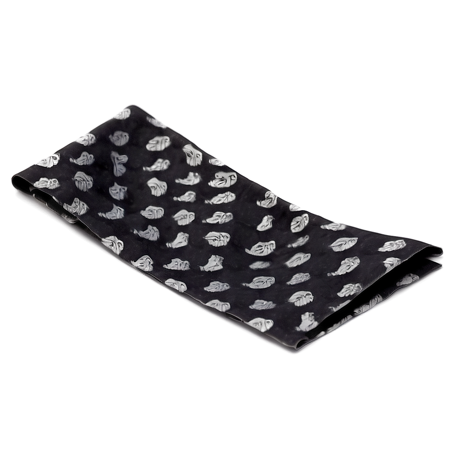 Black Bandana Accessory Png 4