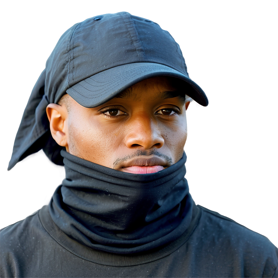 Black Bandana Neck Gaiter Png 78