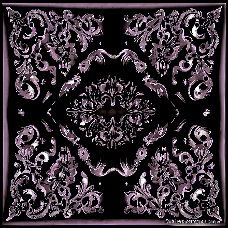 Black Bandana Pattern Png Ghk82